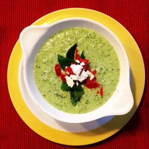 Cold cucumber soup.