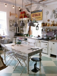 Original source: http://le-sojorner.tumblr.com/post/38707511989/what-a-cosy-kitchen