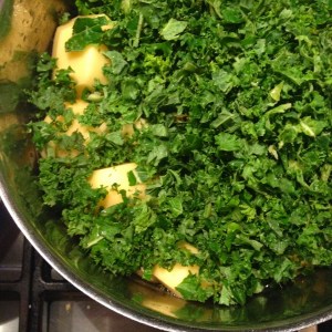 mashed potatoes with kale and sausage