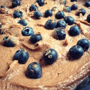 blueberry nutella brownie